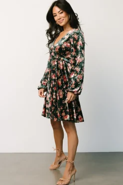 Online Baltic Born Teri Velvet Short Dress | Forest Multi