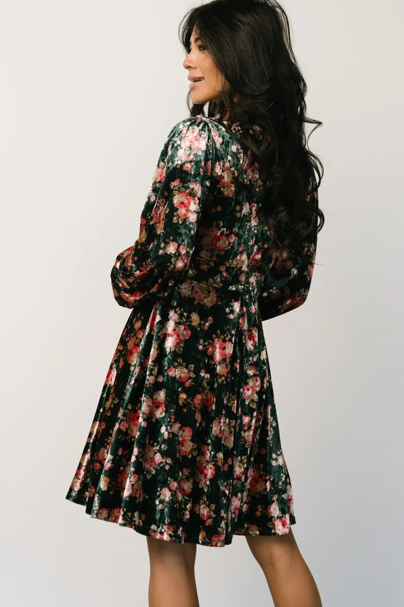 Online Baltic Born Teri Velvet Short Dress | Forest Multi