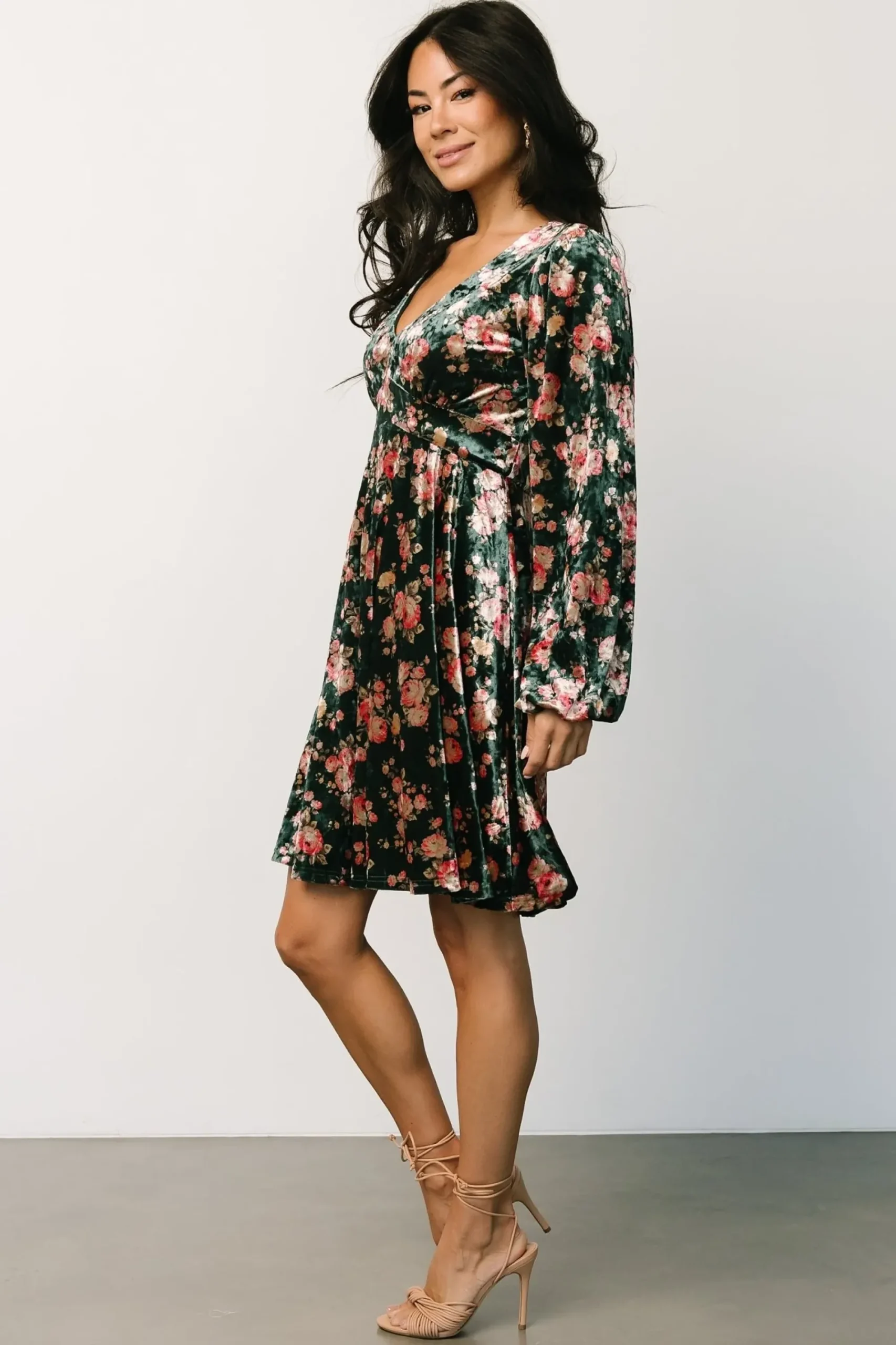 Online Baltic Born Teri Velvet Short Dress | Forest Multi