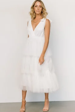 Sale Baltic Born Tessa Tiered Tulle Tank Dress | White