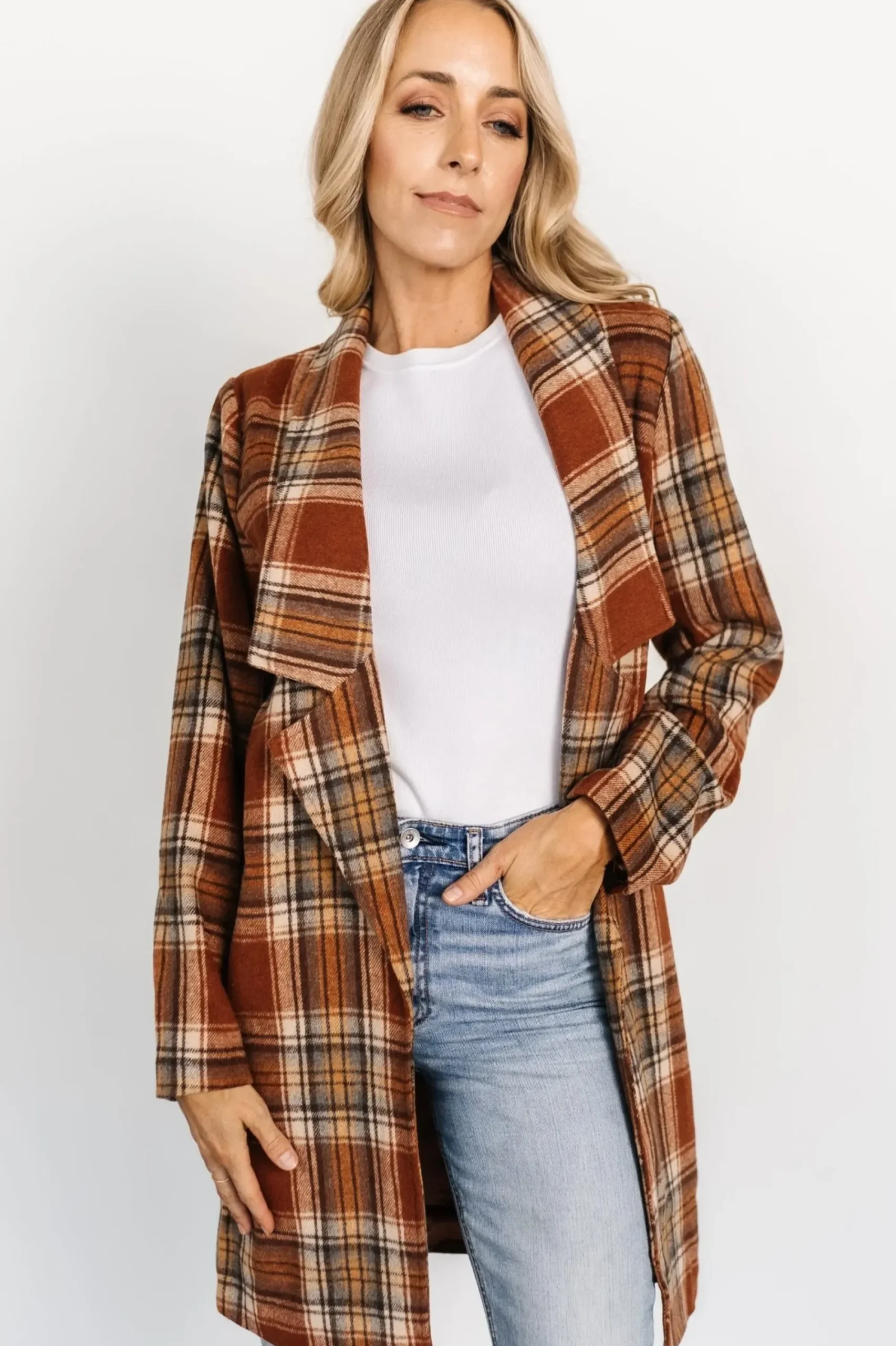 Best Baltic Born Tetonia Plaid Shacket | Copper Multi