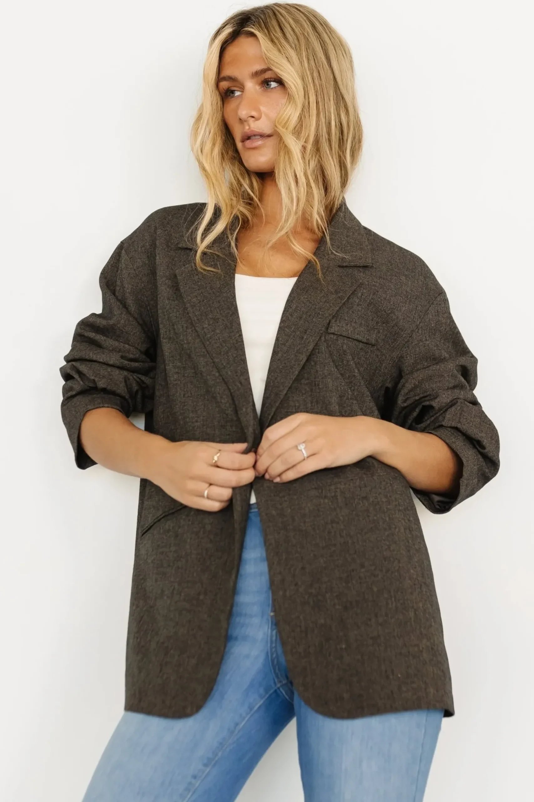 Discount Baltic Born Thorpe Oversized Blazer | Charcoal