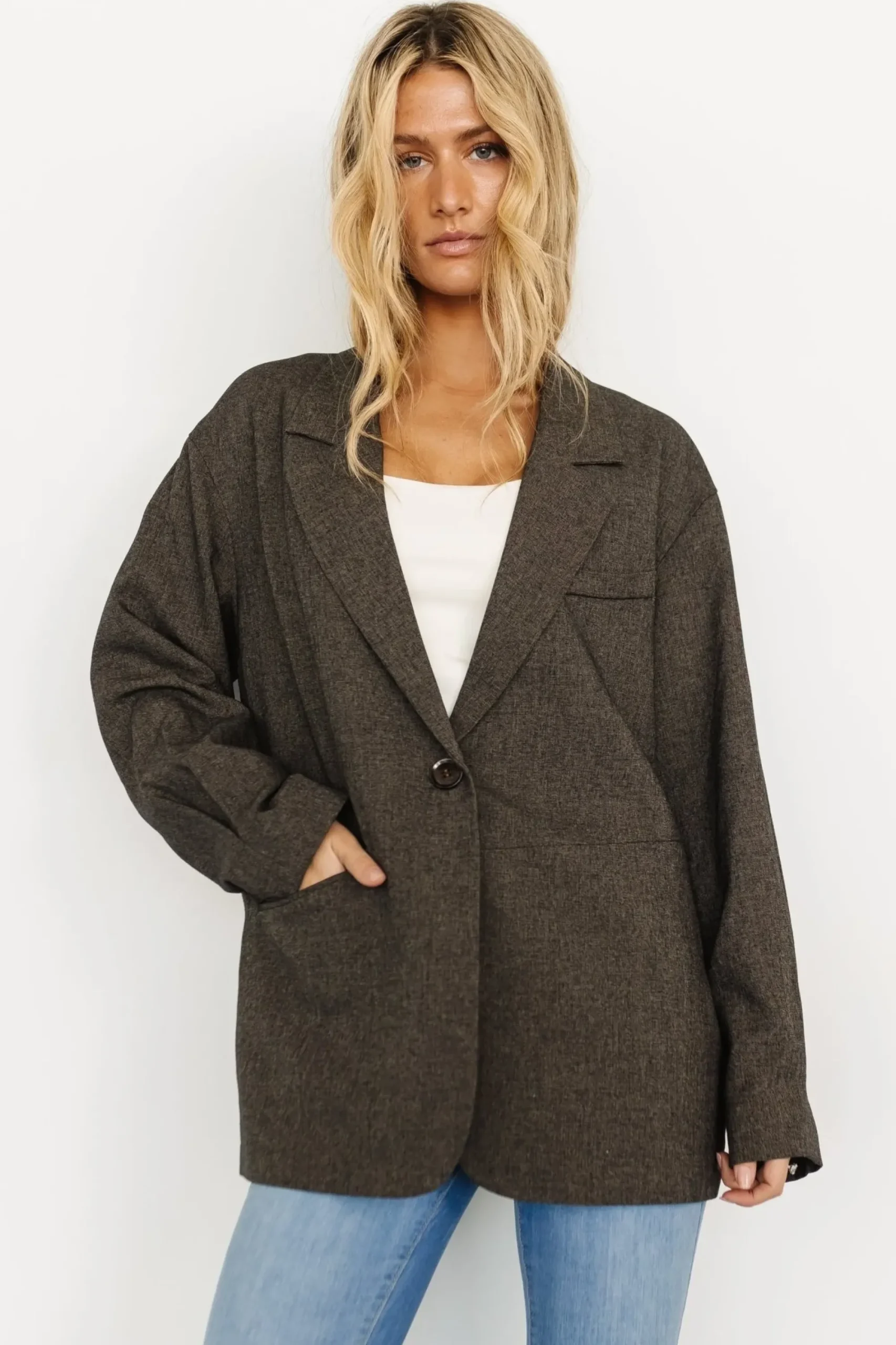 Discount Baltic Born Thorpe Oversized Blazer | Charcoal