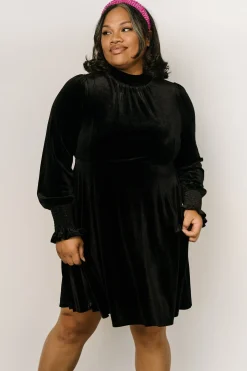 Outlet Baltic Born Tina Velvet Short Dress | Black