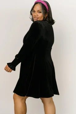 Outlet Baltic Born Tina Velvet Short Dress | Black