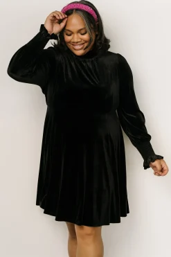 Outlet Baltic Born Tina Velvet Short Dress | Black