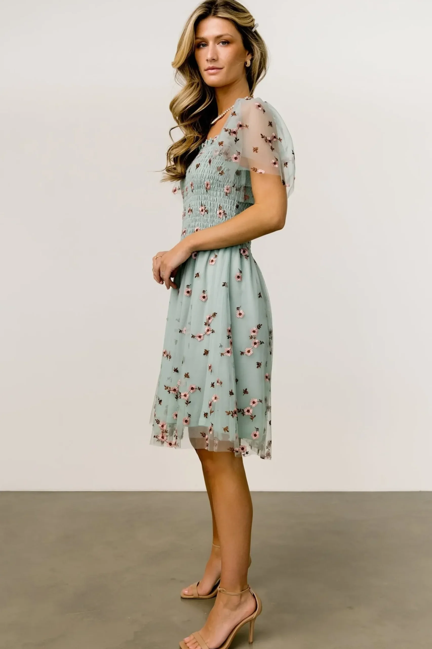 Clearance Baltic Born Tivoli Tulle Short Dress | Sage + Pink