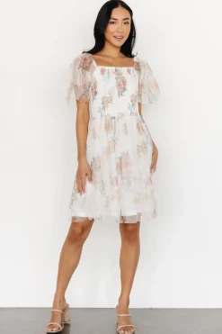 Discount Baltic Born Tivoli Tulle Short Dress | White Multi