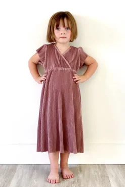 Fashion Baltic Born Toddler Athena Pleated Midi Dress | Rose
