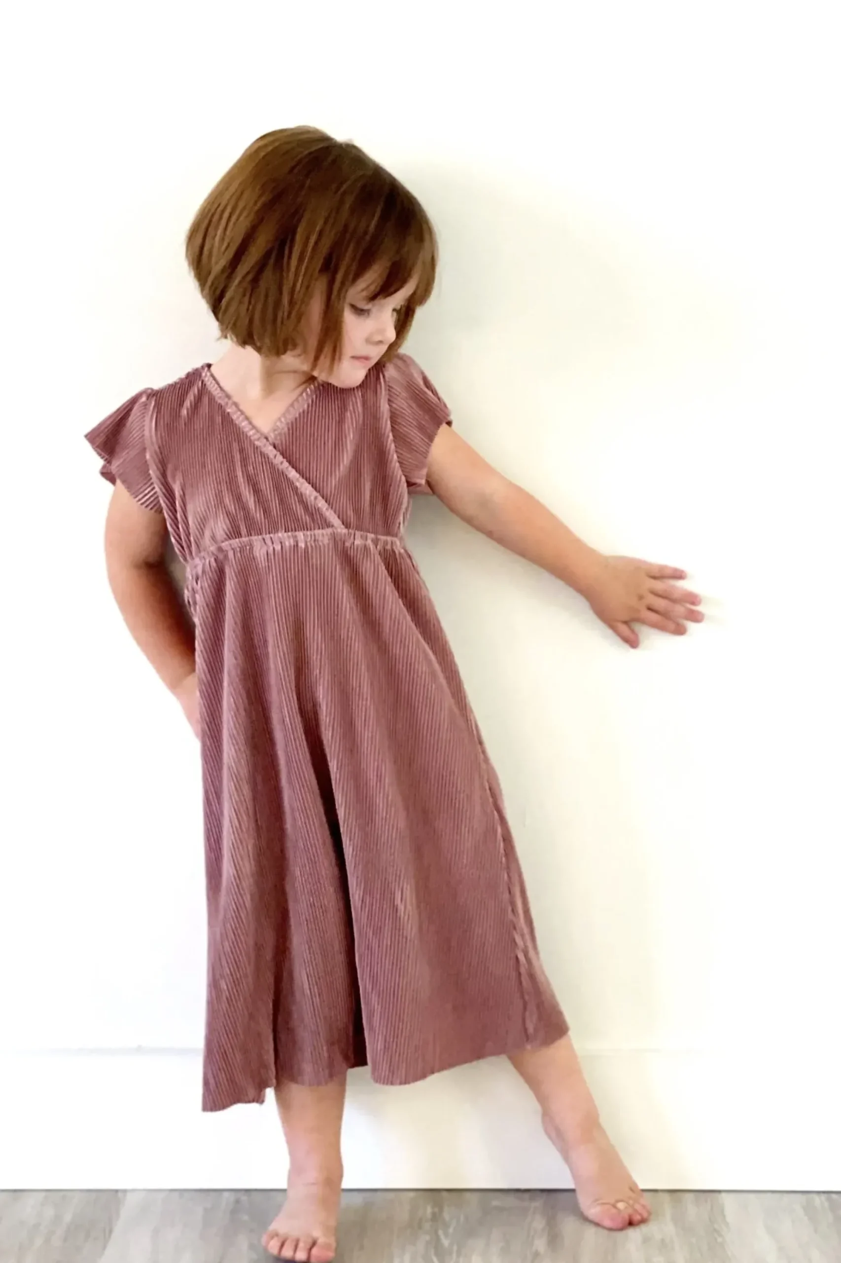 Fashion Baltic Born Toddler Athena Pleated Midi Dress | Rose