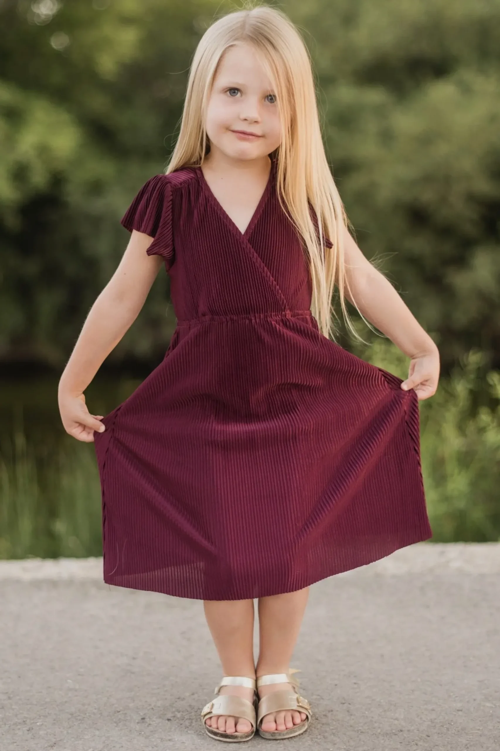 Outlet Baltic Born Toddler Athena Pleated Midi Dress | Mulberry