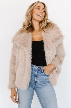 Sale Baltic Born Tonya Faux Fur Coat | Natural