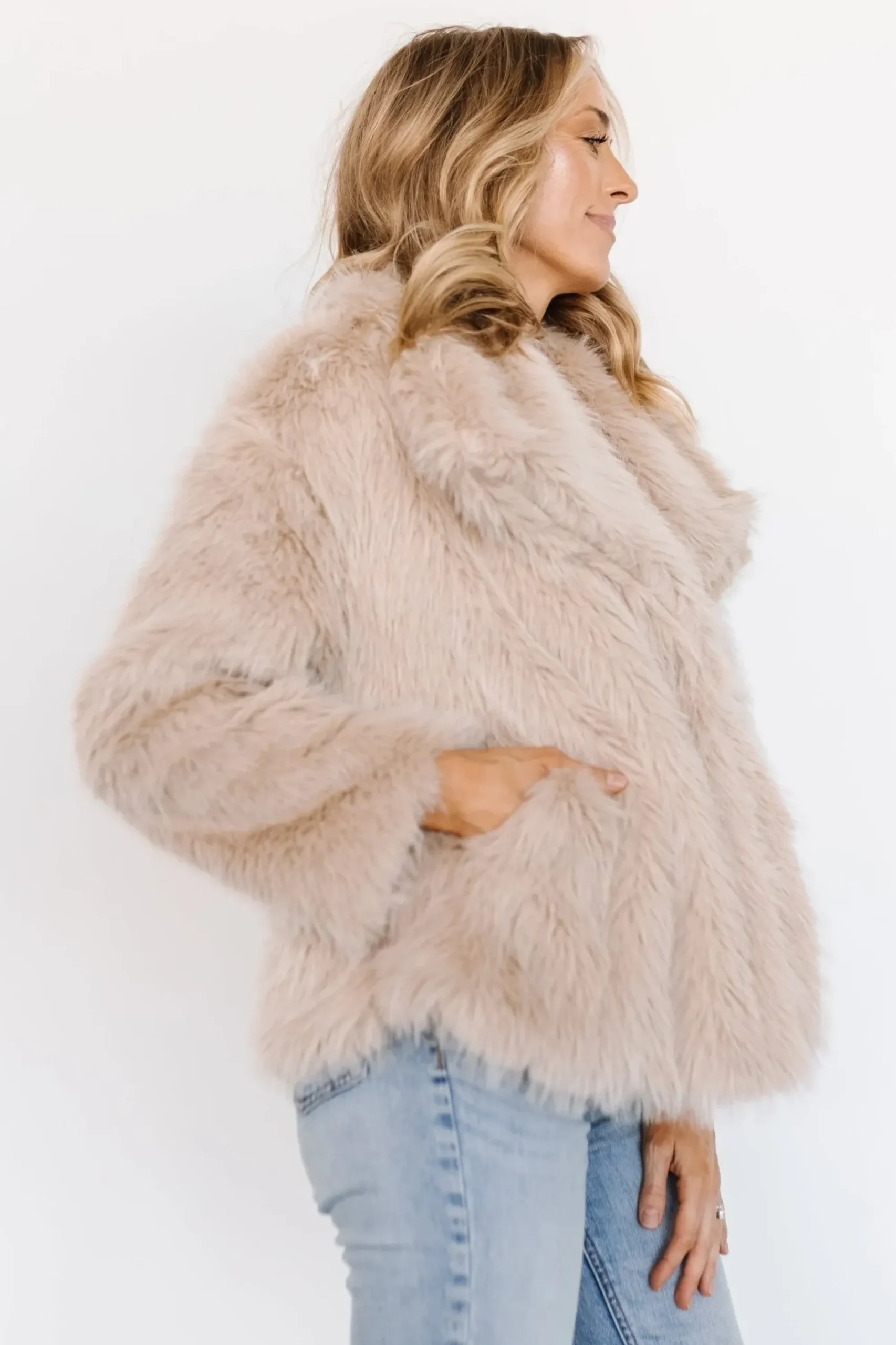 Sale Baltic Born Tonya Faux Fur Coat | Natural