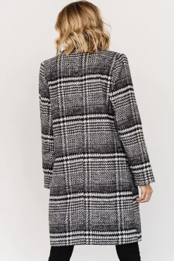 Sale Baltic Born Townley Houndstooth Coat | Black + Off White