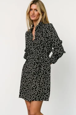 Sale Baltic Born Trinity Short Dress | Black Print