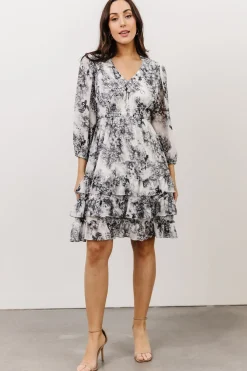 Outlet Baltic Born Tylene Ruffle Mini Dress | Dark Slate Floral