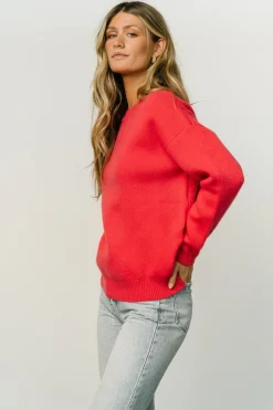 Sale Baltic Born Tyson Knit Sweater | Cherry Red
