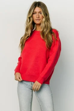 Sale Baltic Born Tyson Knit Sweater | Cherry Red