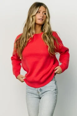 Sale Baltic Born Tyson Knit Sweater | Cherry Red