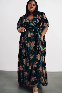Hot Baltic Born Uma Velvet Maxi Dress | Jade Floral