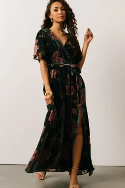 Outlet Baltic Born Uma Velvet Maxi Dress | Lagoon Floral