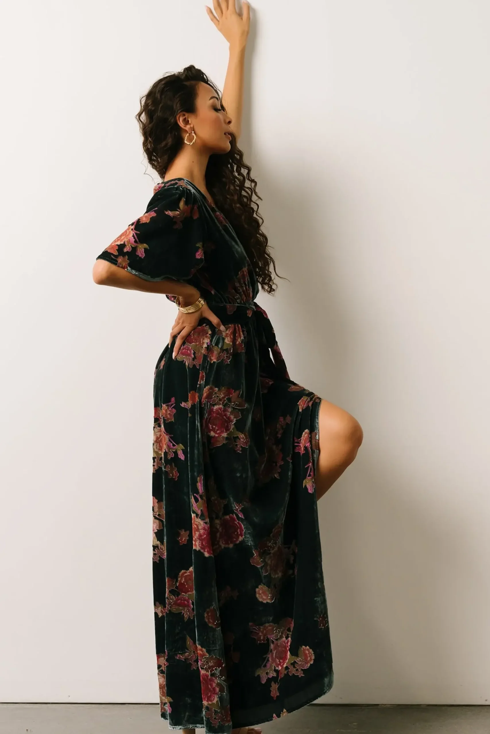 Outlet Baltic Born Uma Velvet Maxi Dress | Lagoon Floral