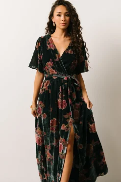 Outlet Baltic Born Uma Velvet Maxi Dress | Lagoon Floral