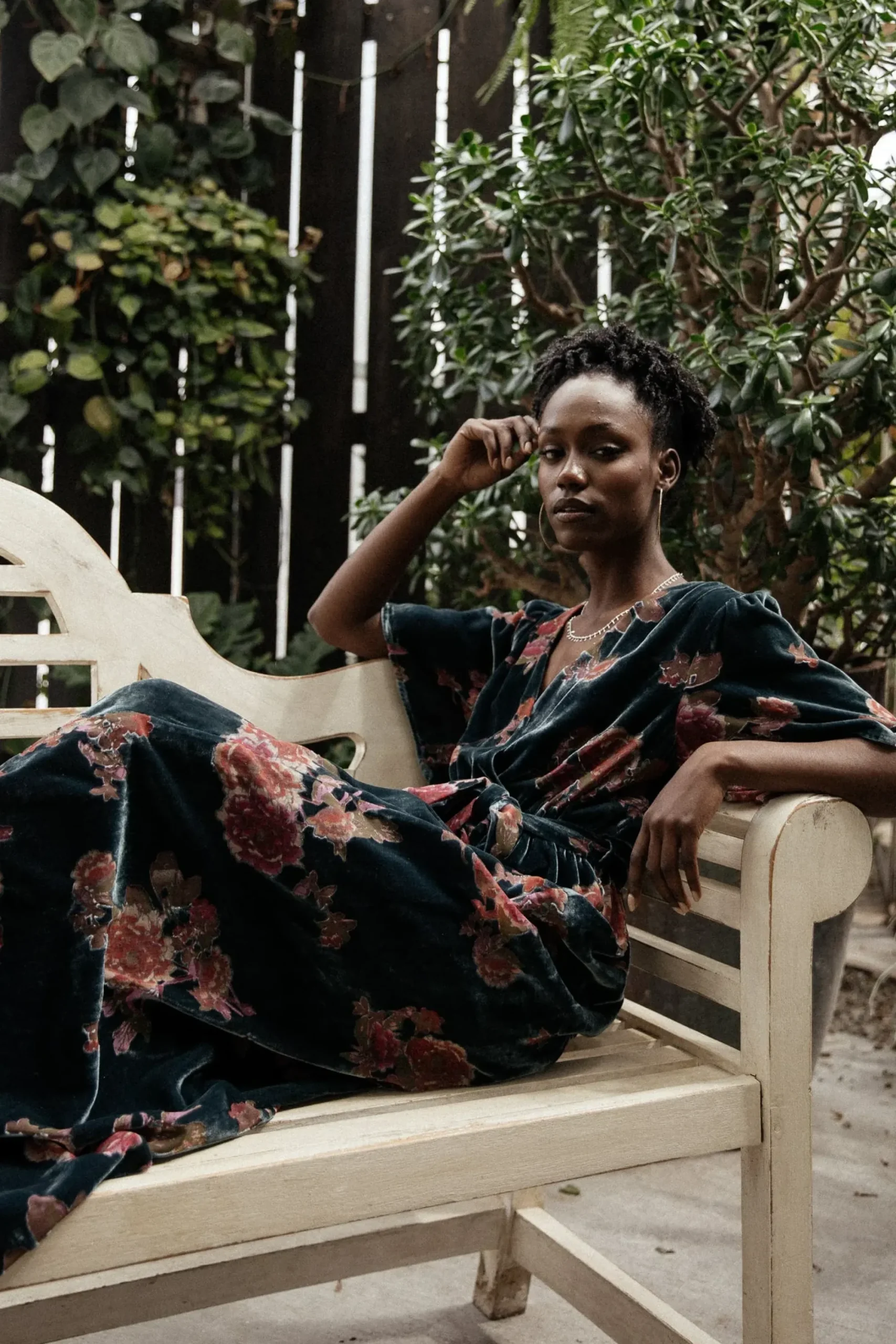 Outlet Baltic Born Uma Velvet Maxi Dress | Lagoon Floral