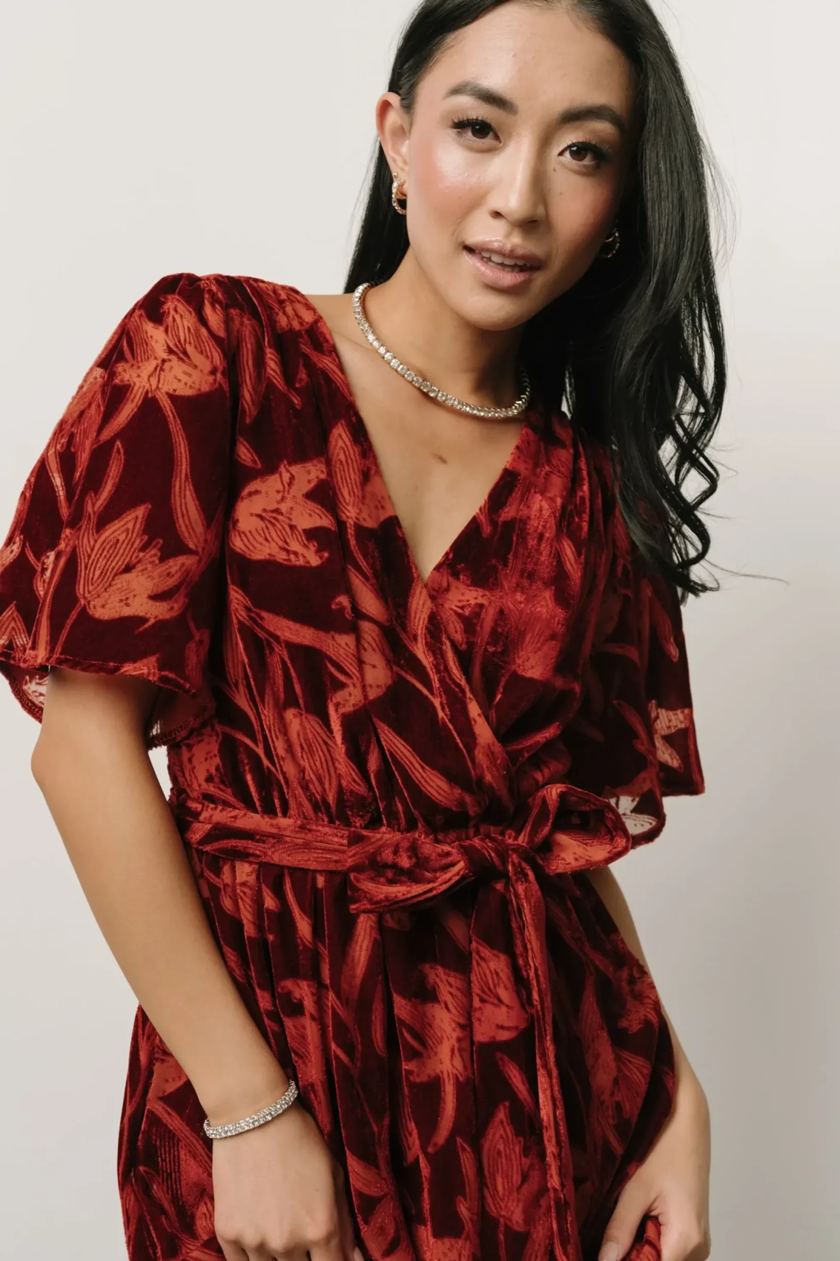 Hot Baltic Born Uma Velvet Maxi Dress | Terracotta