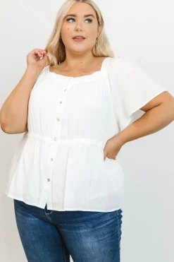 Discount Baltic Born Unity Button Up Top | Off White