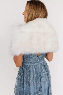 Best Baltic Born Valerie Faux Fur Shawl | Ivory