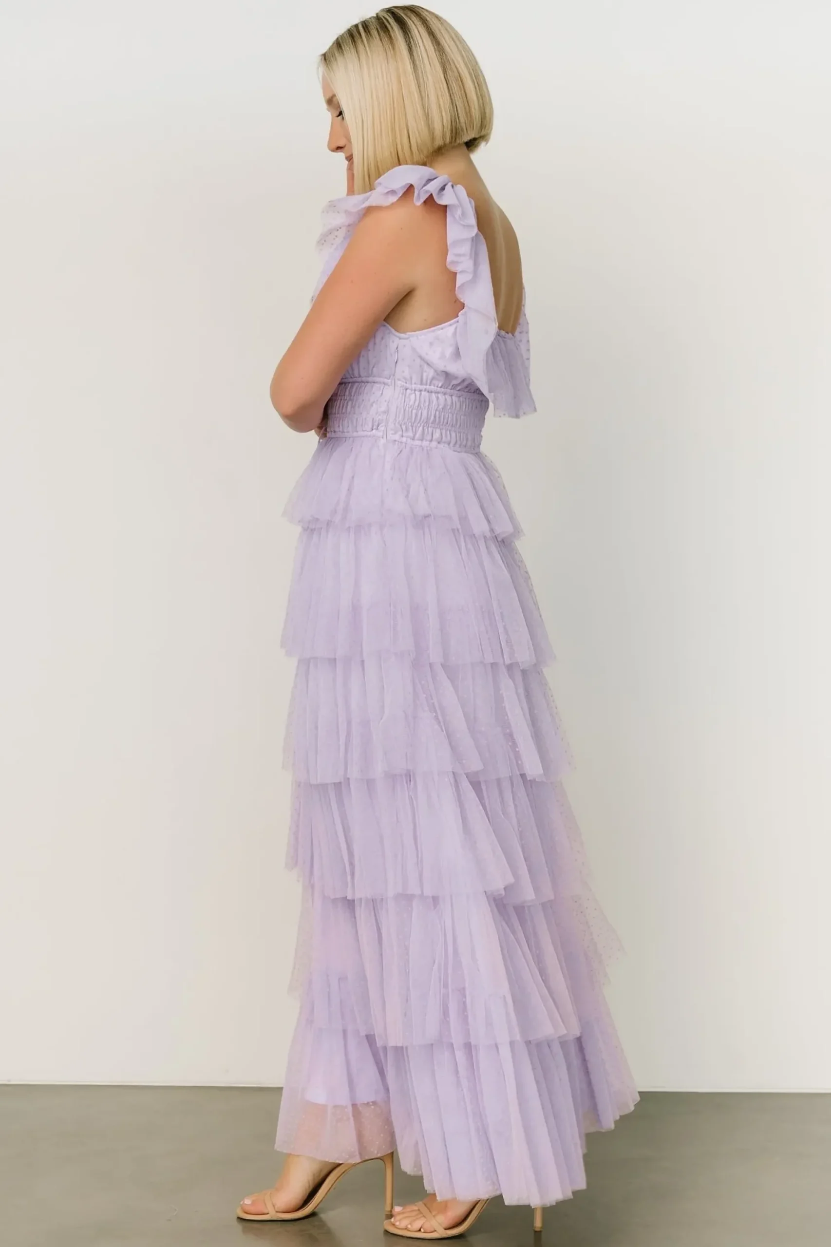 Fashion Baltic Born Valora Swiss Dot Tulle Maxi Dress | Lilac