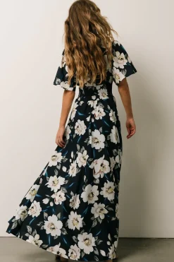 Fashion Baltic Born Verona Smocked Maxi Dress | Navy + White Floral