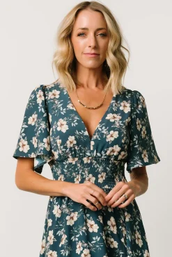 Online Baltic Born Verona Smocked Maxi Dress | Slate Floral
