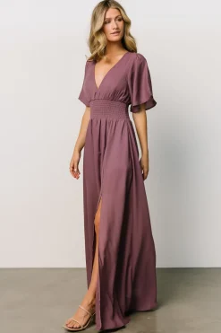 Outlet Baltic Born Verona Smocked Maxi Dress | Vintage Plum