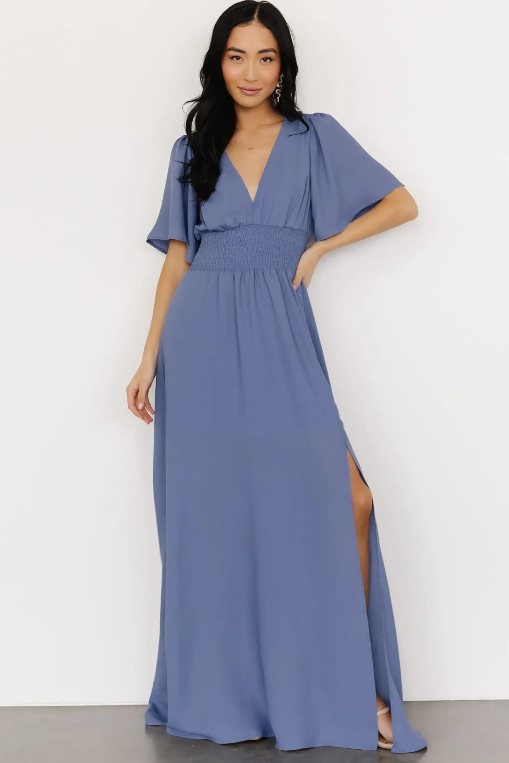 Online Baltic Born Verona Smocked Maxi Dress | Blue