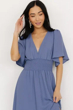 Online Baltic Born Verona Smocked Maxi Dress | Blue