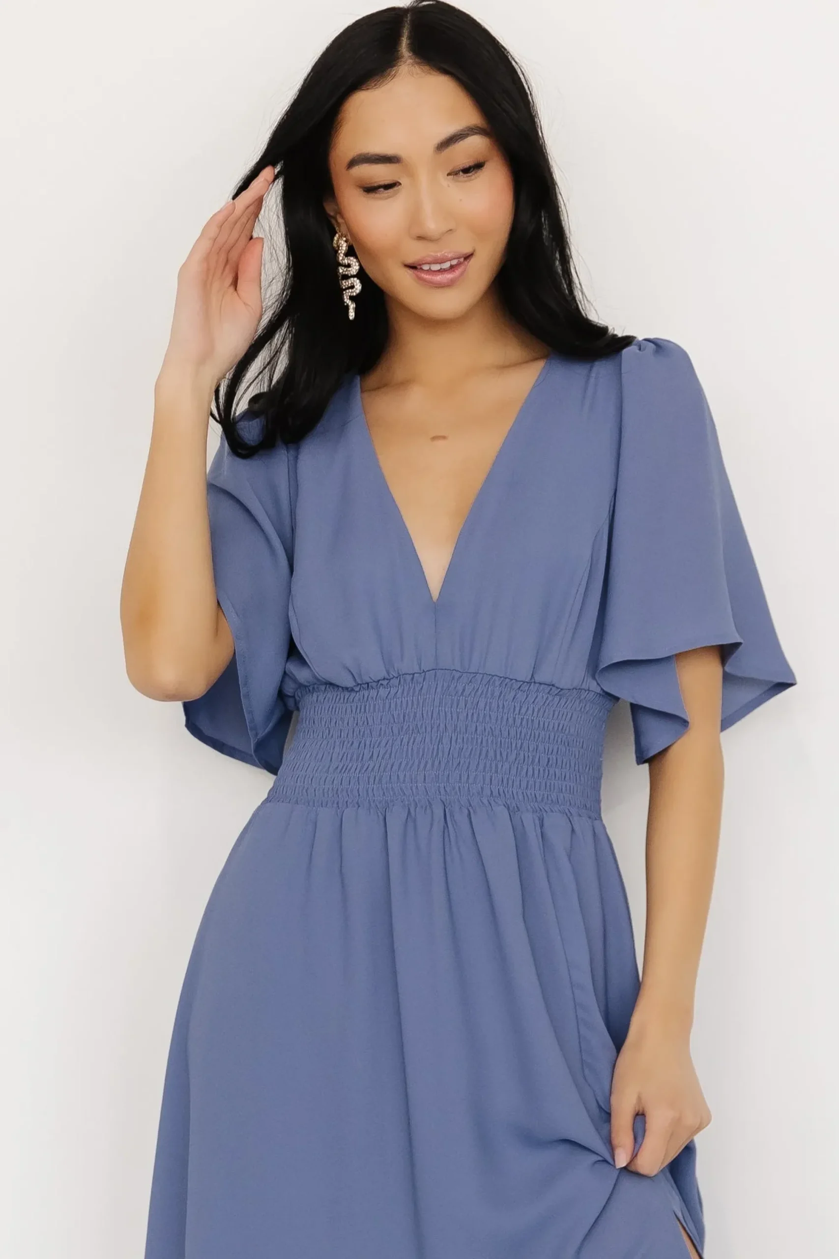 Online Baltic Born Verona Smocked Maxi Dress | Blue