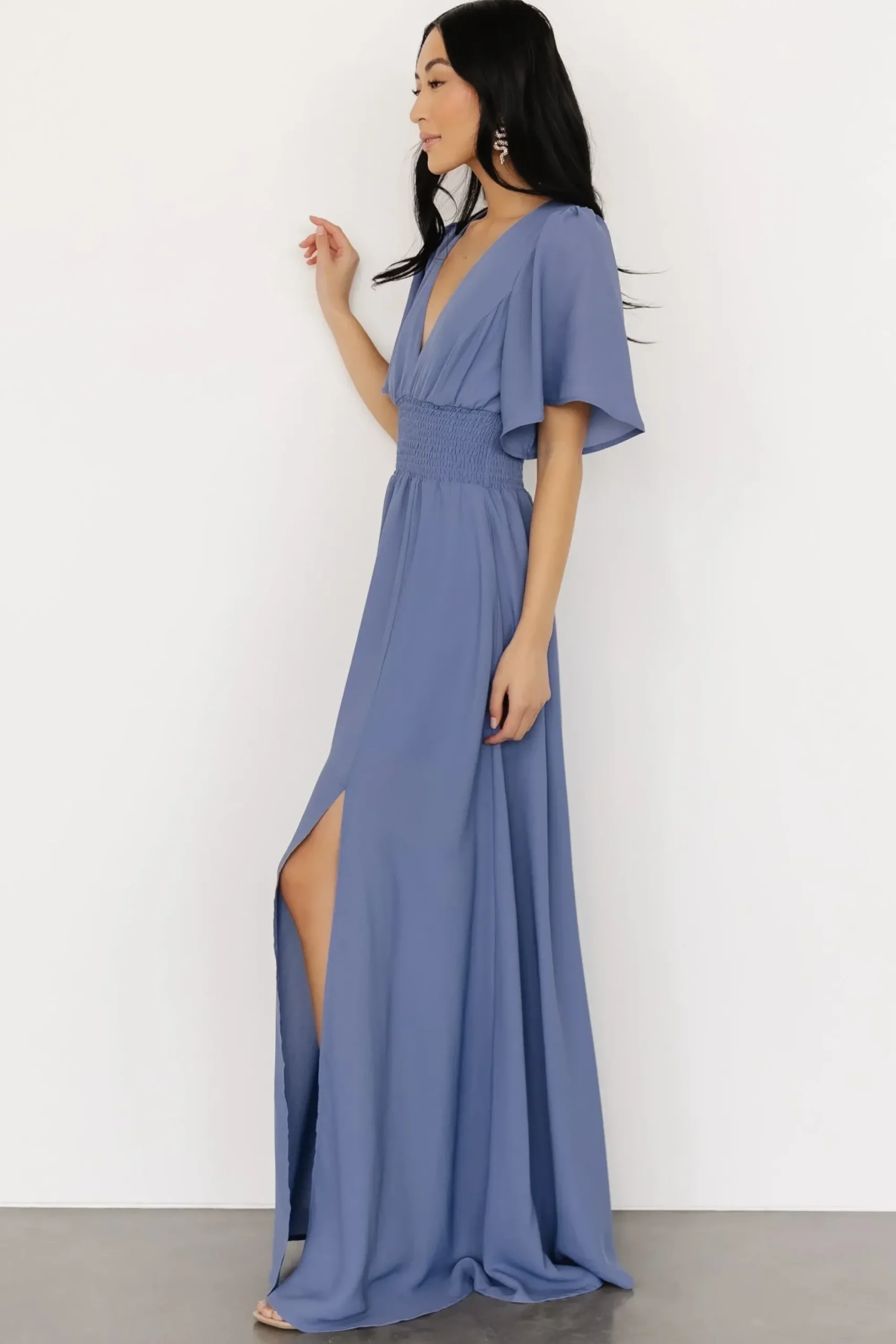 Online Baltic Born Verona Smocked Maxi Dress | Blue