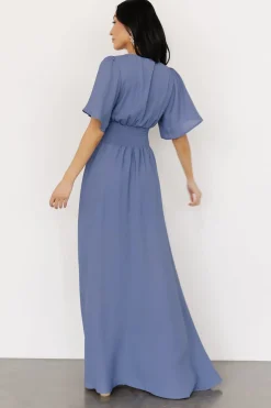 Online Baltic Born Verona Smocked Maxi Dress | Blue