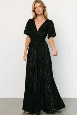 Discount Baltic Born Veronica Velvet Maxi Dress | Black