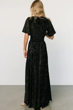 Discount Baltic Born Veronica Velvet Maxi Dress | Black