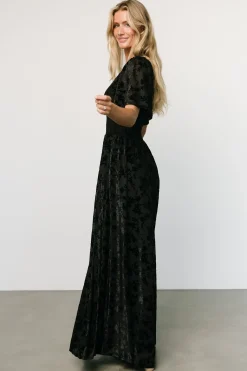 Discount Baltic Born Veronica Velvet Maxi Dress | Black