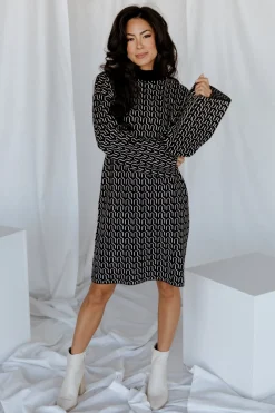 Online Baltic Born Webster Sweater Dress | Black Print