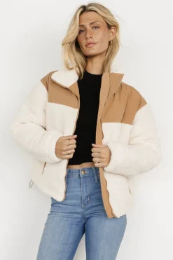 Online Baltic Born Weekender Sherpa Puffer Jacket | Cream + Camel
