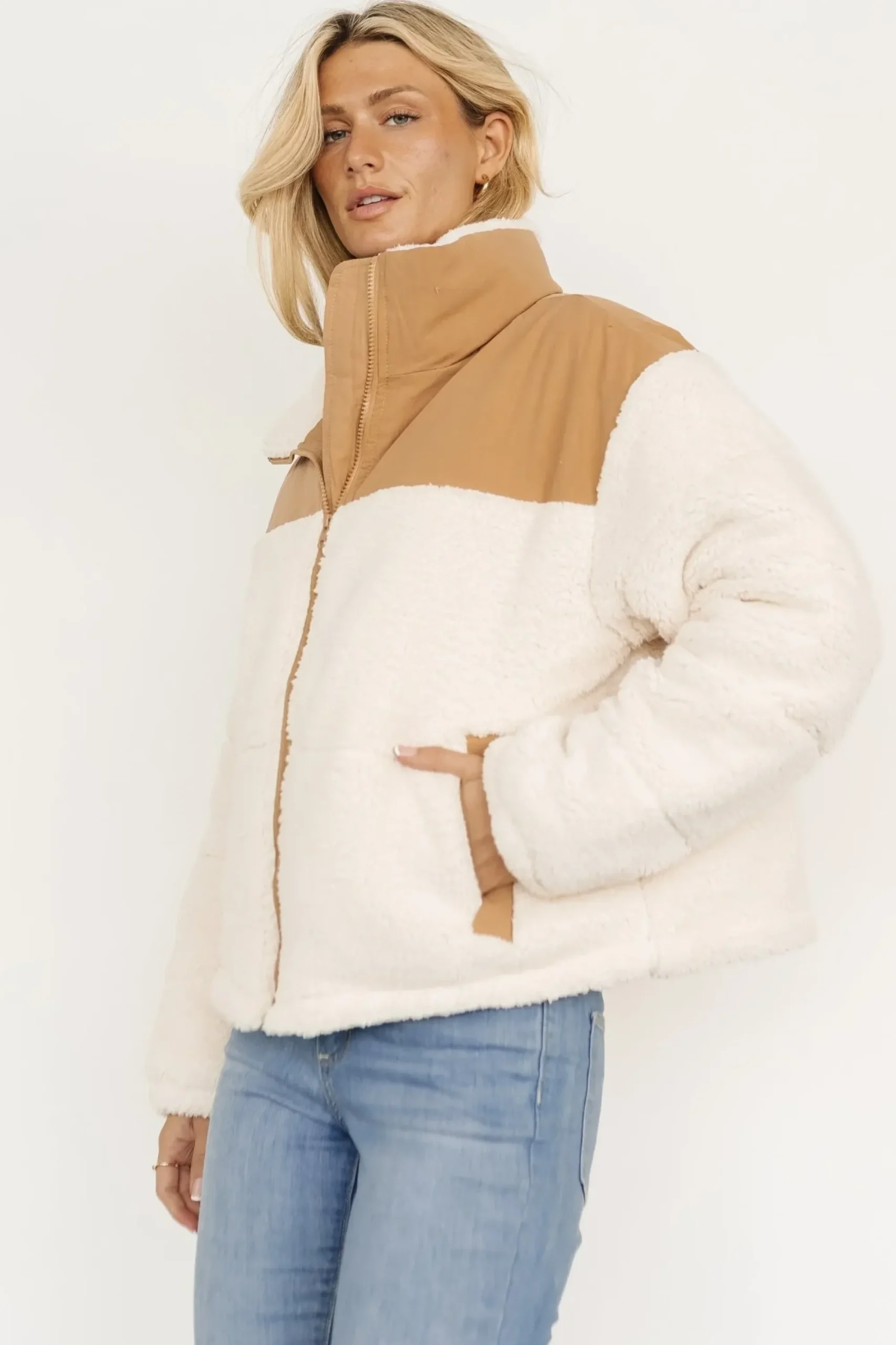 Online Baltic Born Weekender Sherpa Puffer Jacket | Cream + Camel