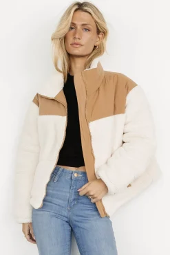 Online Baltic Born Weekender Sherpa Puffer Jacket | Cream + Camel