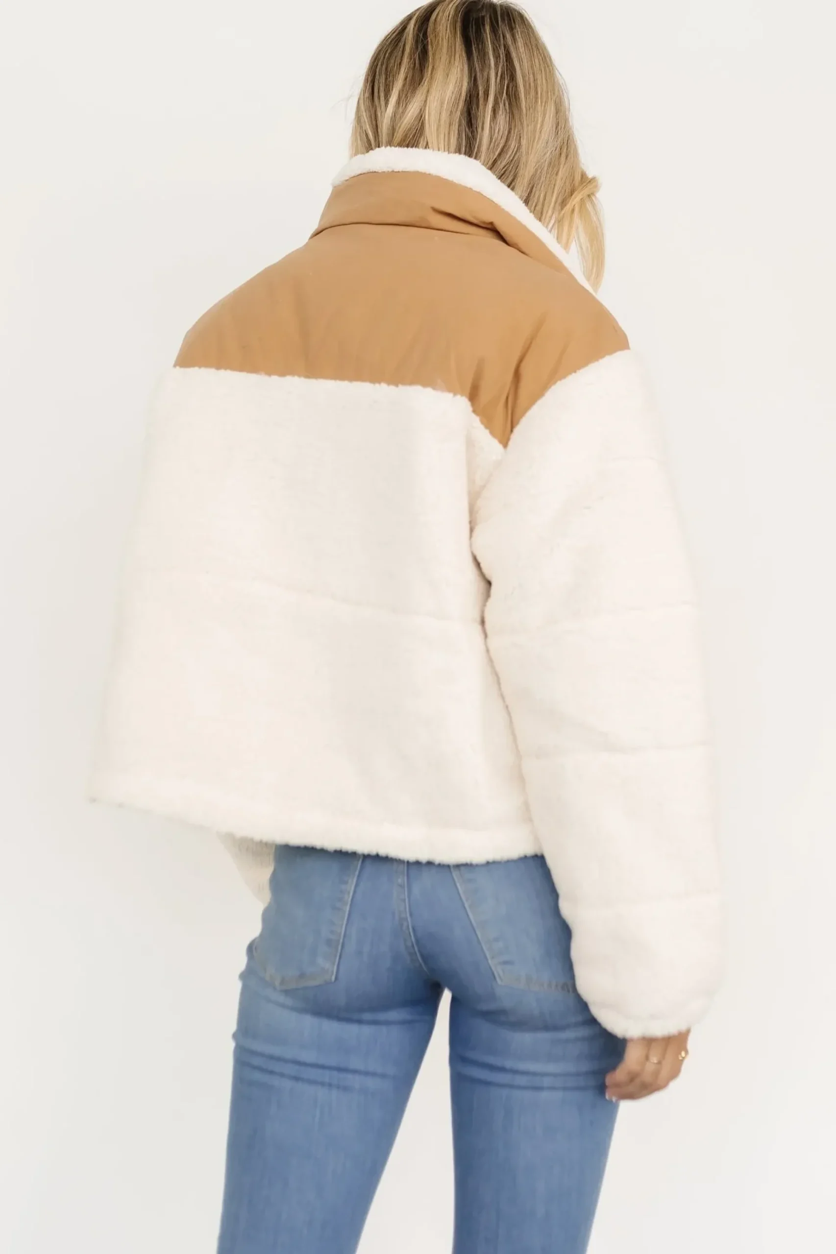 Online Baltic Born Weekender Sherpa Puffer Jacket | Cream + Camel