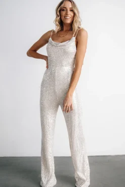 New Baltic Born Willett Sequin Jumpsuit | Cream