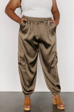 Outlet Baltic Born William Satin Jogger Pants | Olive